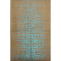 Hand Knotted Oriental 100 Wool Carpet Modern Brown Abstract Area Rug 9 9 X 6 5