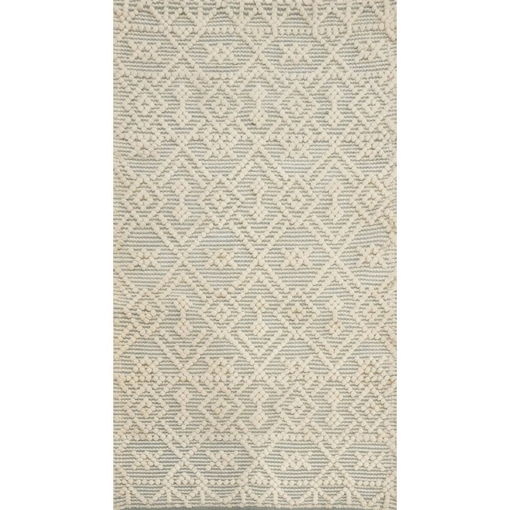 Hand Knotted Oriental 100 Wool Carpet Modern Geometric Beige Ivories Modern Gotti Design Area Rug 3 11 X 2 2