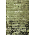 Hand Knotted Oriental 100 Wool Carpet Modern Green Abstract Area Rug 9 6 X 6 5