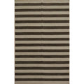 Hand Knotted Oriental 100 Wool Carpet Modern Stripe Brown Gabbeh Area Rug 10 2 X 6 8