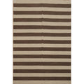 Hand Knotted Oriental 100 Wool Carpet Modern Stripe Brown Gabbeh Area Rug 8 2 X 5 8