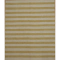 Hand Knotted Oriental 100 Wool Carpet Modern Stripe Yellow Gold Gabbeh Area Rug 9 8 X 8 2