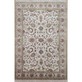 Hand Knotted Oriental 100 Wool Carpet Traditional All Over Beige Ivories Agra Area Rug 9 3 X 6 0