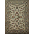 Hand Knotted Oriental 100 Wool Carpet Traditional All Over Beige Ivories Kashan Area Rug 13 7 X 9 7