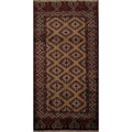 Hand Knotted Oriental 100 Wool Carpet Traditional All Over Brown Turkoman Area Rug 10 7 X 5 3