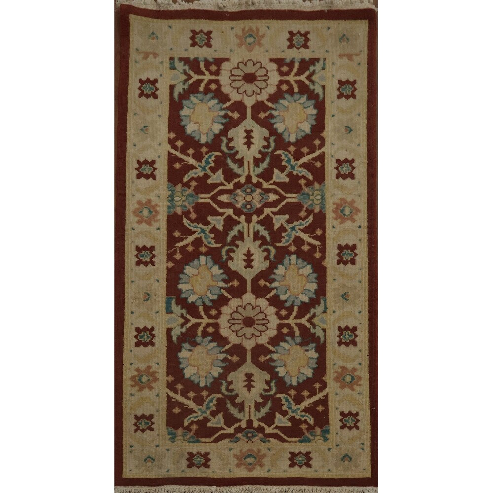 Hand Knotted Oriental 100 Wool Carpet Traditional All Over Brown Ziegler Area Rug 4 0 X 2 0
