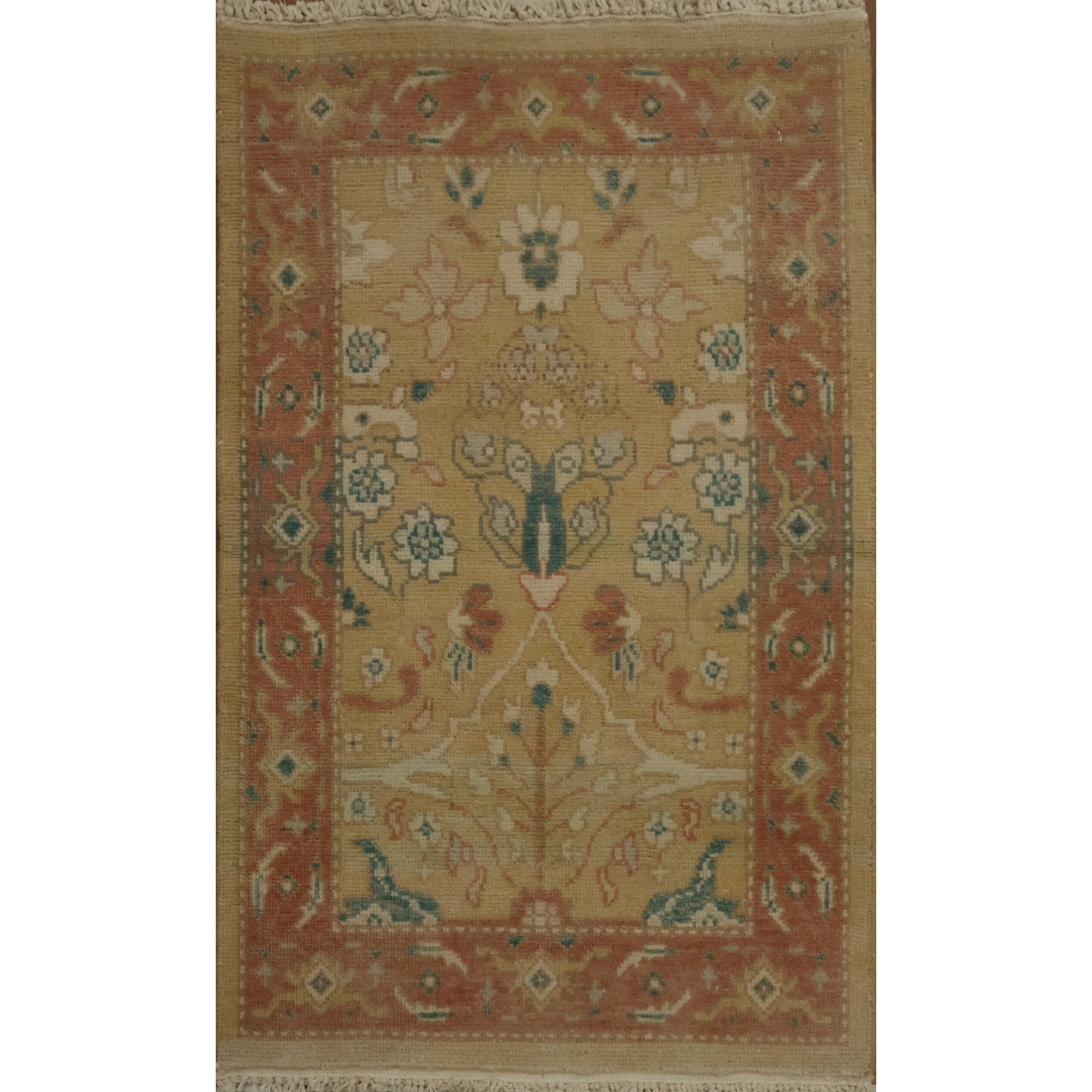 Hand Knotted Oriental 100 Wool Carpet Traditional All Over Brown Ziegler Area Rug 3 1 X 1 10