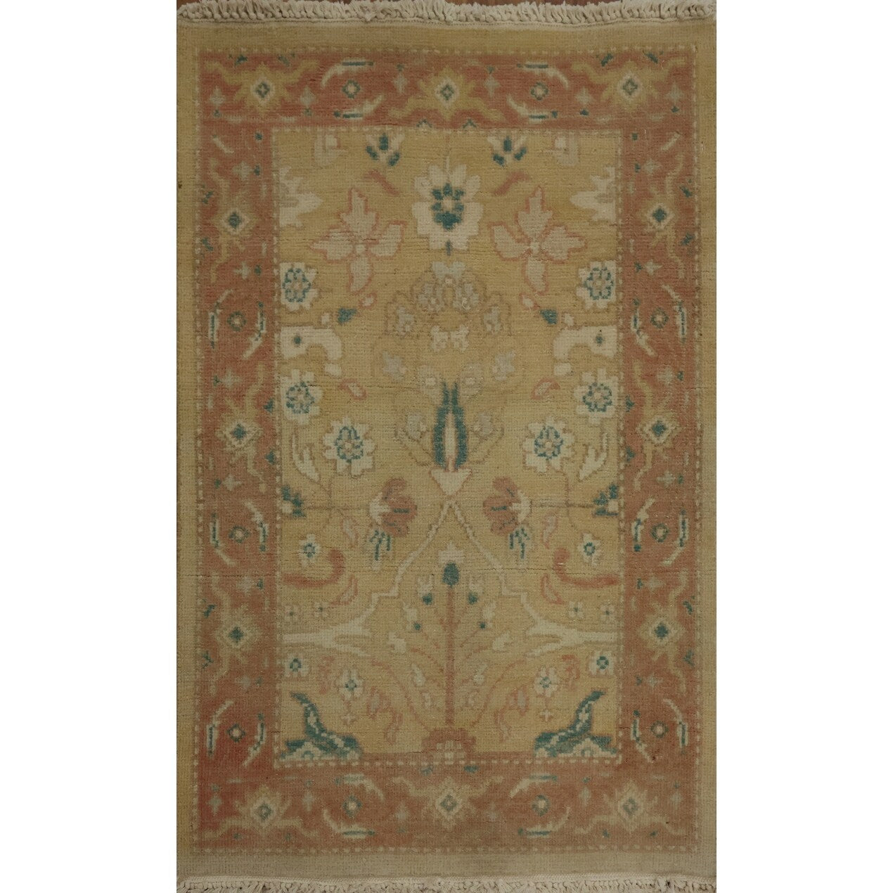 Hand Knotted Oriental 100 Wool Carpet Traditional All Over Brown Ziegler Area Rug 3 1 X 1 11