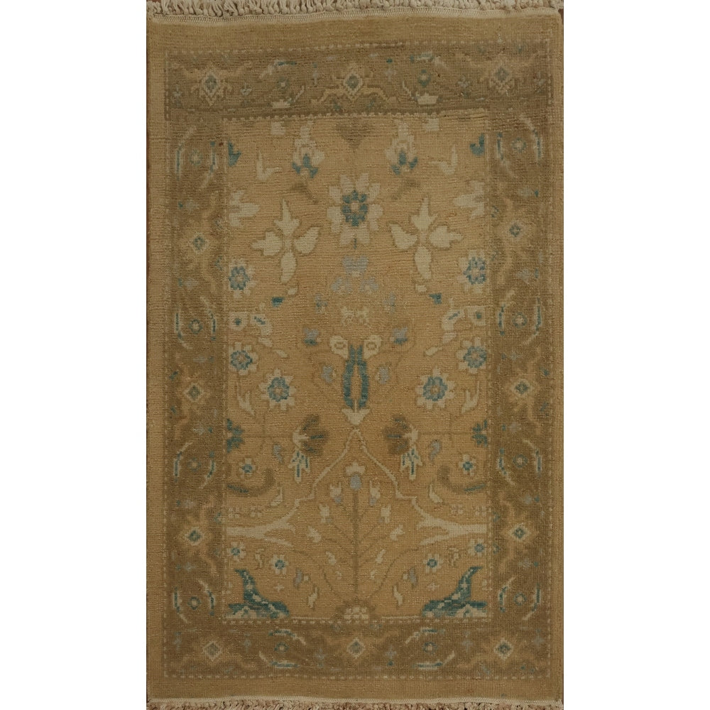 Hand Knotted Oriental 100 Wool Carpet Traditional All Over Brown Ziegler Area Rug 2 11 X 1 11