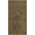 Hand Knotted Oriental 100 Wool Carpet Traditional All Over Navy Blue Blues Ziegler Area Rug 3 9 X 2 0