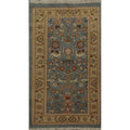 Hand Knotted Oriental 100 Wool Carpet Traditional All Over Navy Blue Blues Ziegler Area Rug 3 10 X 2 1