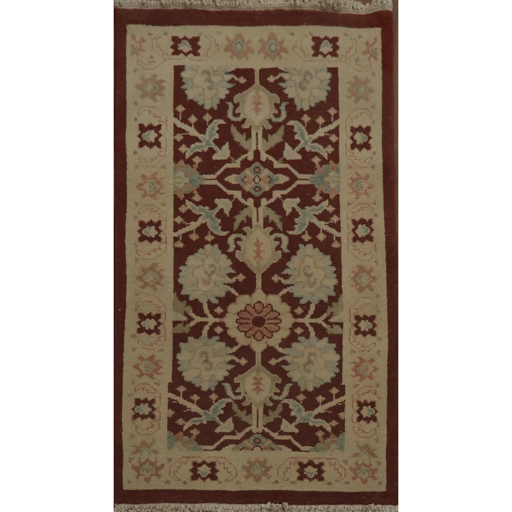 Hand Knotted Oriental 100 Wool Carpet Traditional All Over Oranges Rust Ziegler Area Rug 3 10 X 2 0