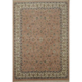 Hand Knotted Oriental 100 Wool Carpet Traditional All Over Pink Kashan Area Rug 8 11 X 6 2