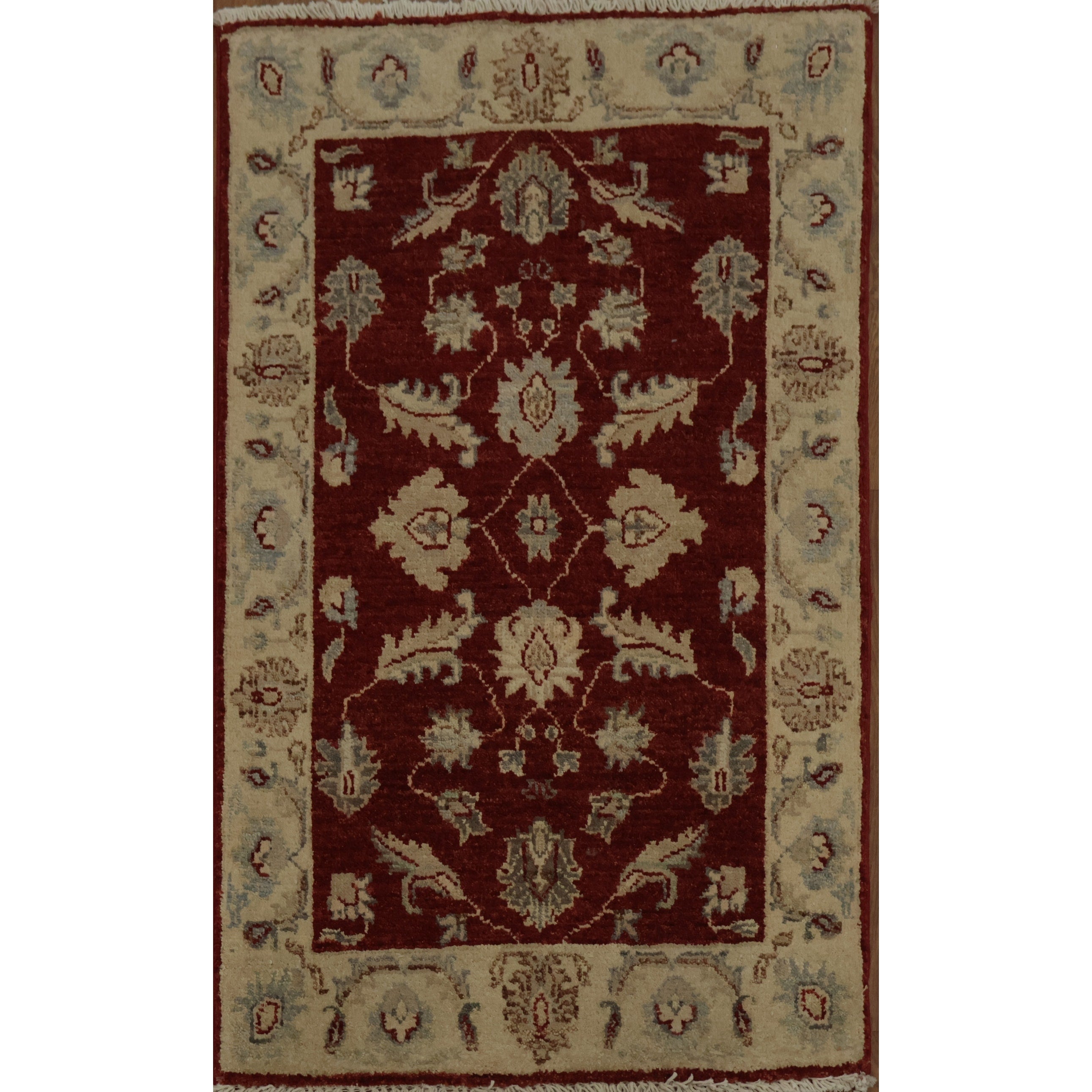 Hand Knotted Oriental 100 Wool Carpet Traditional All Over Red Peshawar Area Rug 2 11 X 2 0