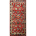 Hand Knotted Oriental 100 Wool Carpet Traditional All Over Red Sarouk Runner Rug 5 0 X 2 4