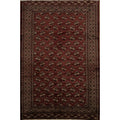 Hand Knotted Oriental 100 Wool Carpet Traditional All Over Red Turkoman Area Rug 12 5 X 8 3