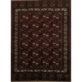 Hand Knotted Oriental 100 Wool Carpet Traditional All Over Red Turkoman Area Rug 12 3 X 9 0