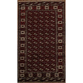 Hand Knotted Oriental 100 Wool Carpet Traditional All Over Red Turkoman Area Rug 12 1 X 7 0