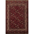 Hand Knotted Oriental 100 Wool Carpet Traditional All Over Red Turkoman Area Rug 11 4 X 7 7