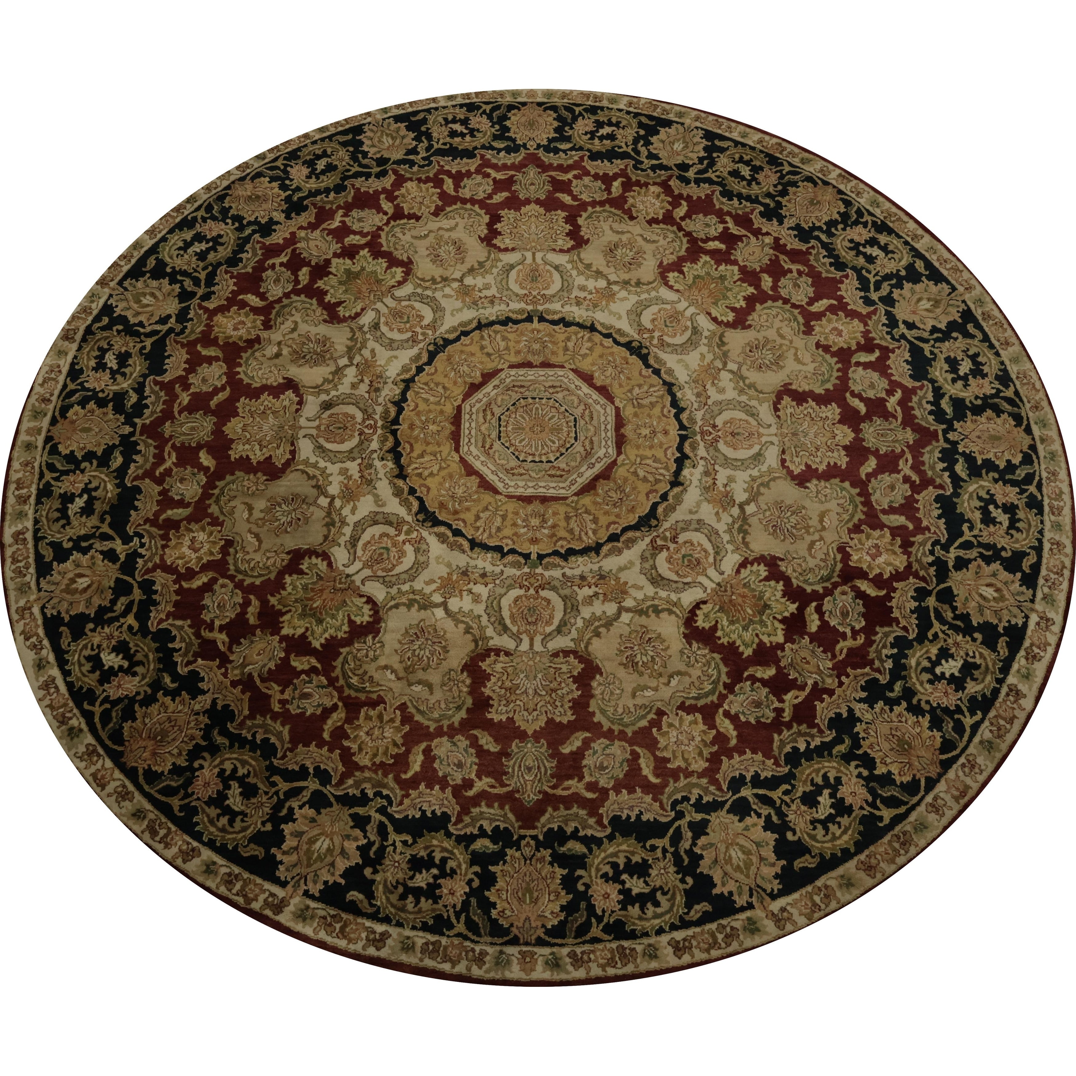 Hand Knotted Oriental 100 Wool Carpet Traditional Floral Beige Ivories Agra Area Rug 12 1 X 11 10