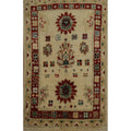Hand Knotted Oriental 100 Wool Carpet Traditional Floral Beige Ivories Peshawar Area Rug 2 7 X 1 8