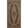 Hand Knotted Oriental 100 Wool Carpet Traditional Floral Beige Ivories Ziegler Area Rug 19 2 X 9 7