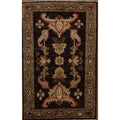 Hand Knotted Oriental 100 Wool Carpet Traditional Floral Brown Peshawar Area Rug 3 2 X 2 0