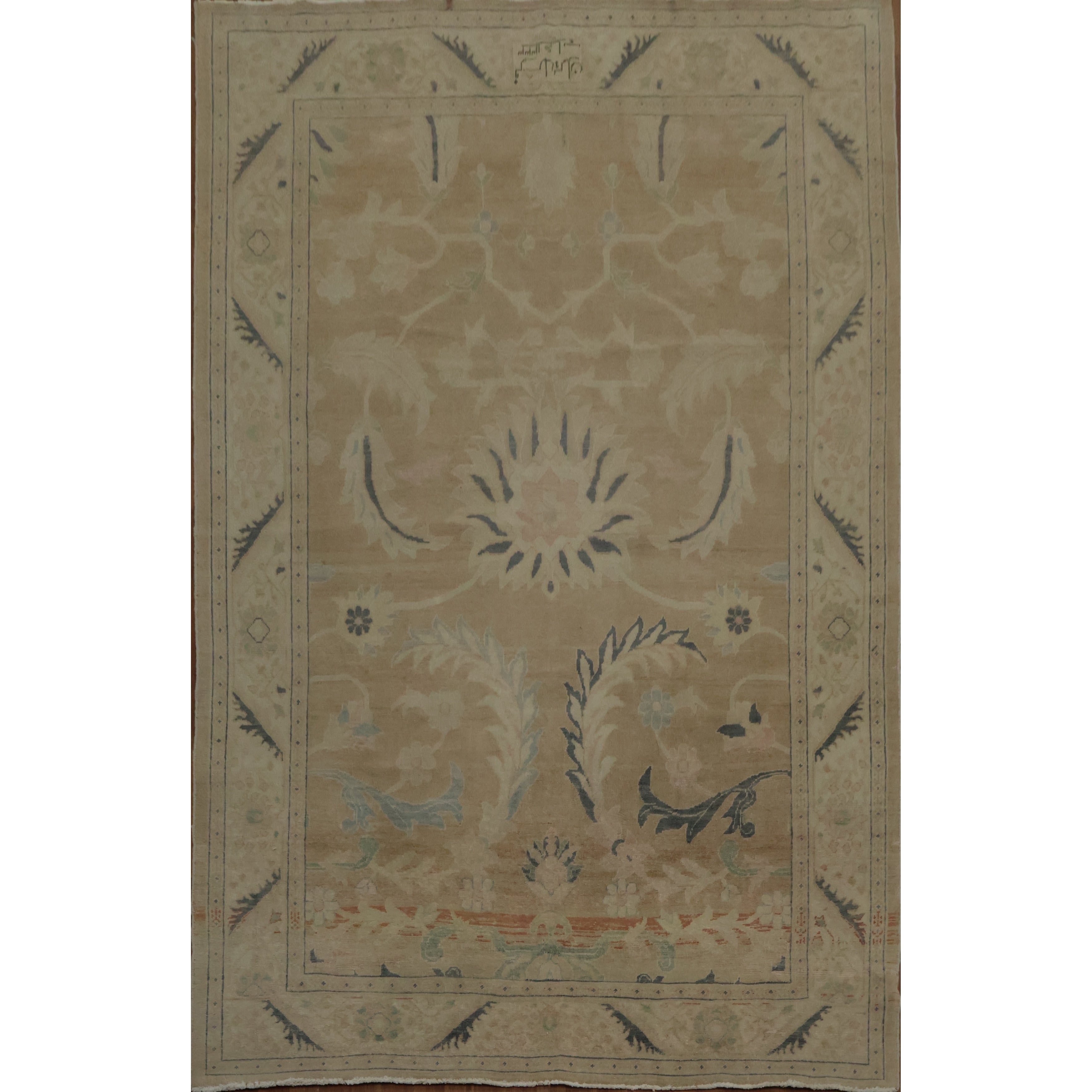 Hand Knotted Oriental 100 Wool Carpet Traditional Floral Brown Ziegler Area Rug 9 9 X 6 4