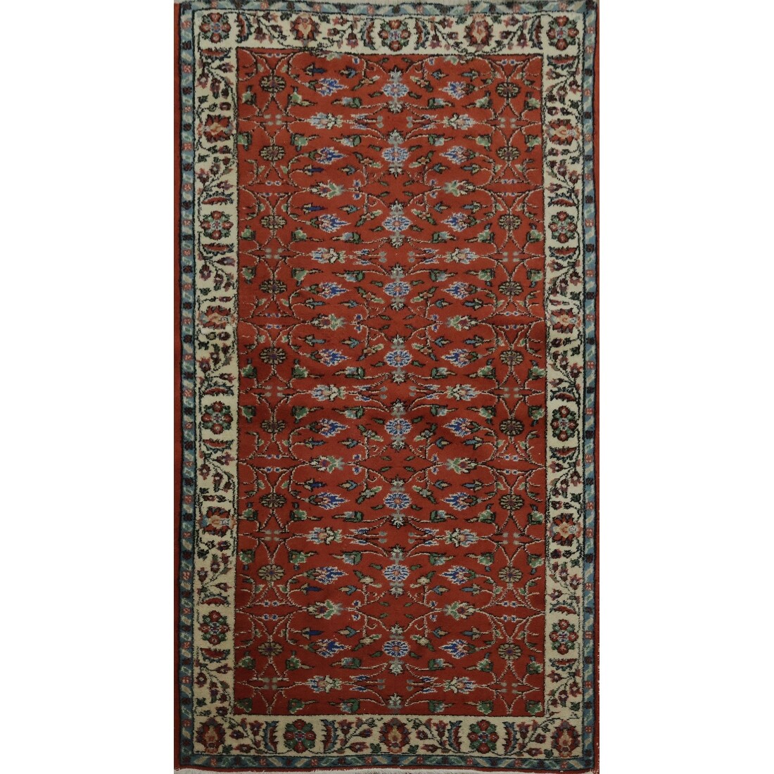Hand Knotted Oriental 100 Wool Carpet Traditional Floral Oranges Rust Sparta Area Rug 6 11 X 3 11