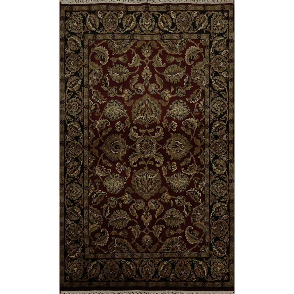 Hand Knotted Oriental 100 Wool Carpet Traditional Floral Red Agra Area Rug 6 0 X 4 1