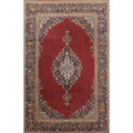 Hand Knotted Oriental 100 Wool Carpet Traditional Floral Red Kashan Area Rug 10 3 X 6 7