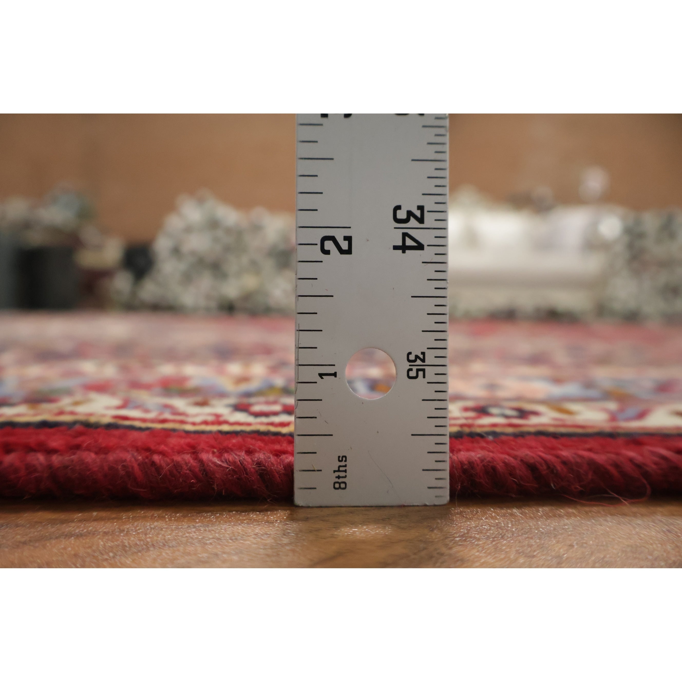 Hand Knotted Oriental 100 Wool Carpet Traditional Floral Red Kashan Area Rug 12 11 X 9 8