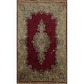 Hand Knotted Oriental 100 Wool Carpet Traditional Floral Red Kerman Area Rug 6 8 X 4 0