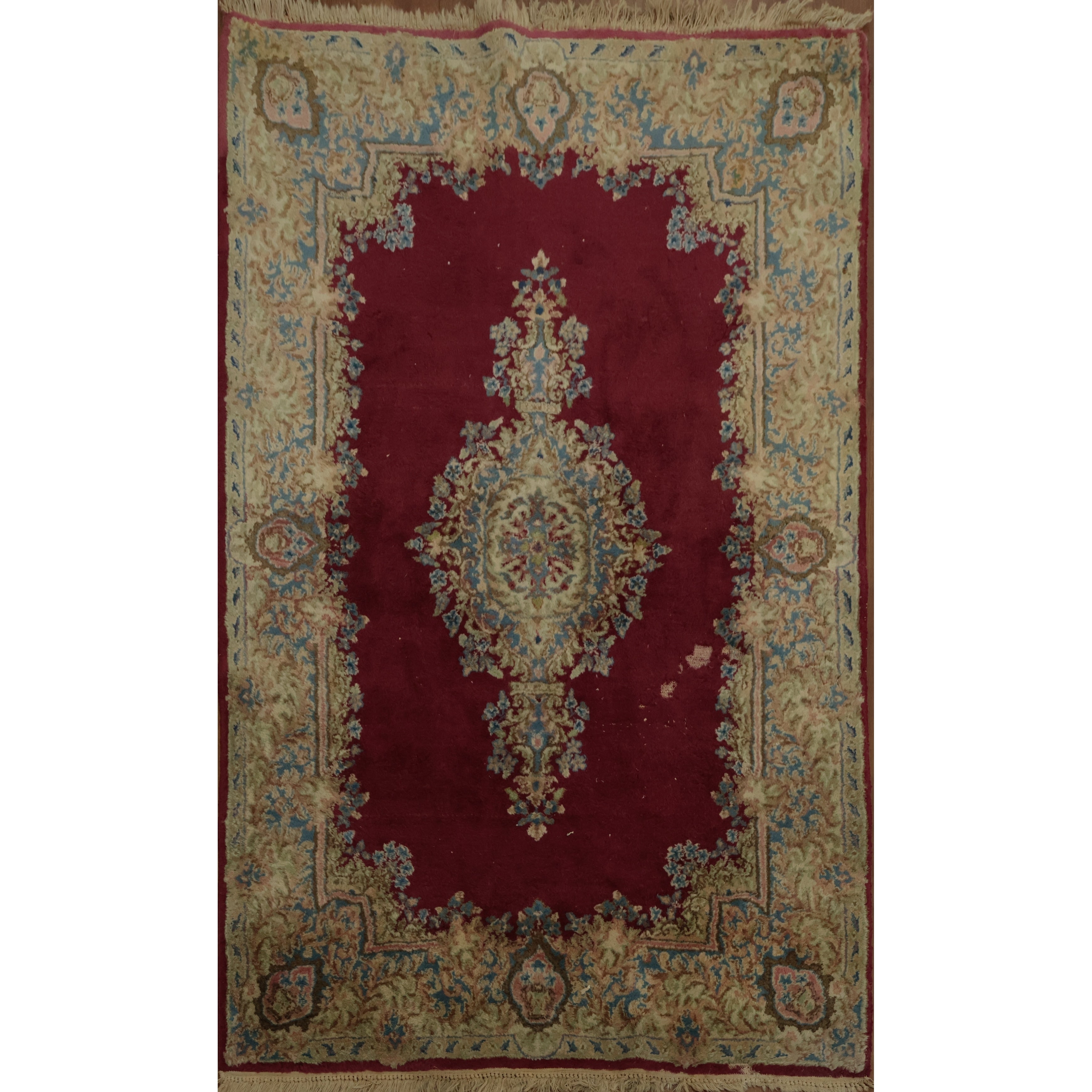 Hand Knotted Oriental 100 Wool Carpet Traditional Floral Red Kerman Area Rug 6 8 X 4 0