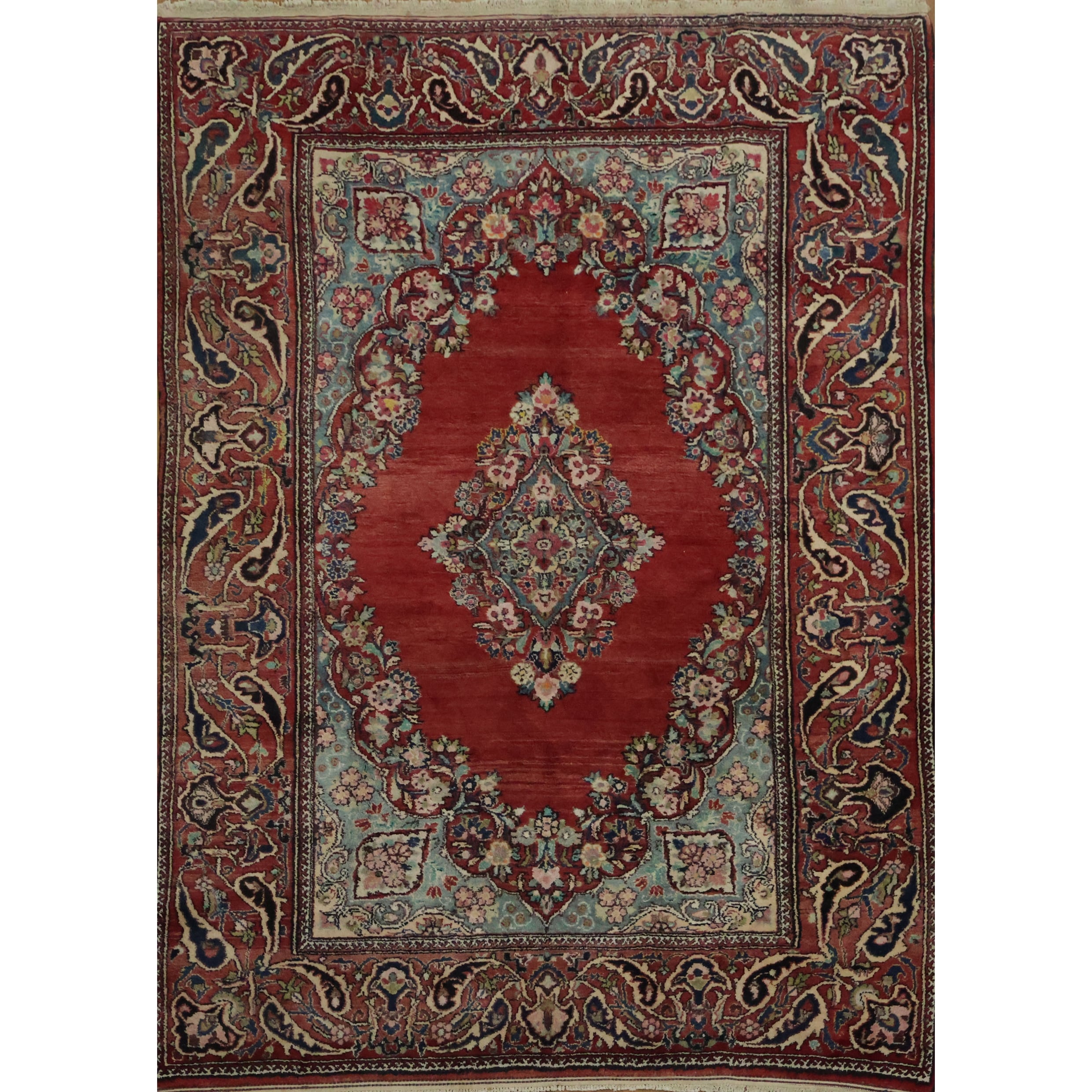 Hand Knotted Oriental 100 Wool Carpet Traditional Floral Red Mahal Area Rug 8 5 X 6 0