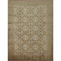 Hand Knotted Oriental 100 Wool Carpet Traditional Geometric Beige Ivories Kashan Area Rug 13 9 X 10 3