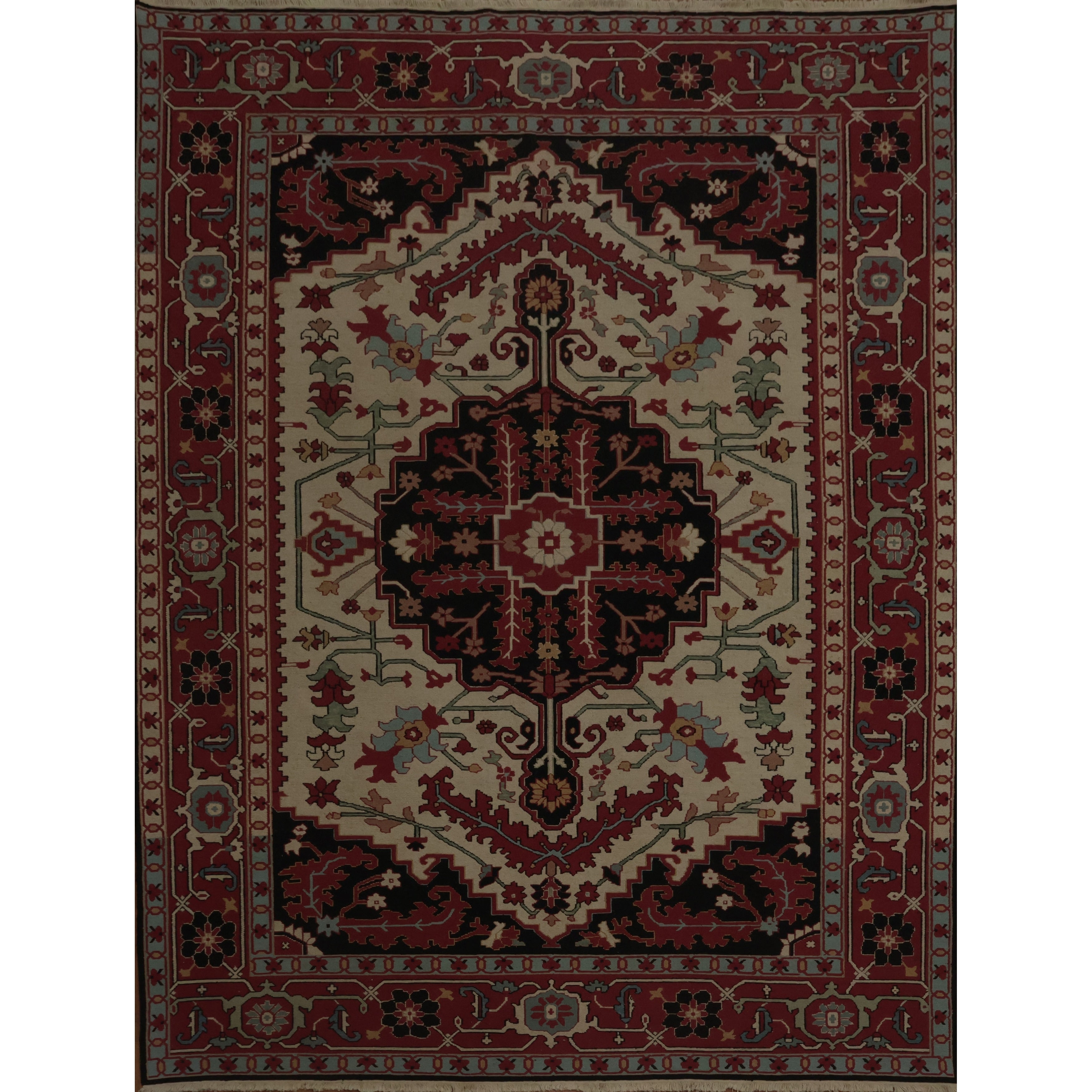 Hand Knotted Oriental 100 Wool Carpet Traditional Geometric Beige Ivories Sumak Area Rug 12 1 X 9 1