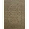 Hand Knotted Oriental 100 Wool Carpet Traditional Geometric Beige Ivories Ziegler Area Rug 13 4 X 9 10