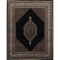 Hand Knotted Oriental 100 Wool Carpet Traditional Geometric Black Bidjar Area Rug 10 2 X 7 11