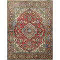 Hand Knotted Oriental 100 Wool Carpet Traditional Geometric Multi Colored Tabriz Area Rug 6 3 X 4 9
