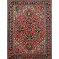 Hand Knotted Oriental 100 Wool Carpet Traditional Medallion Red Heriz Area Rug 11 7 X 8 8