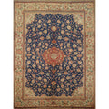 Hand Knotted Oriental 100 Wool Carpet Traditional Navy Blue Sarouk Area Rug 12 0 X 9 1