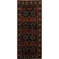 Hand Knotted Oriental 100 Wool Carpet Traditional Tribal Black Balouch Runner Rug 9 7 X 4 0
