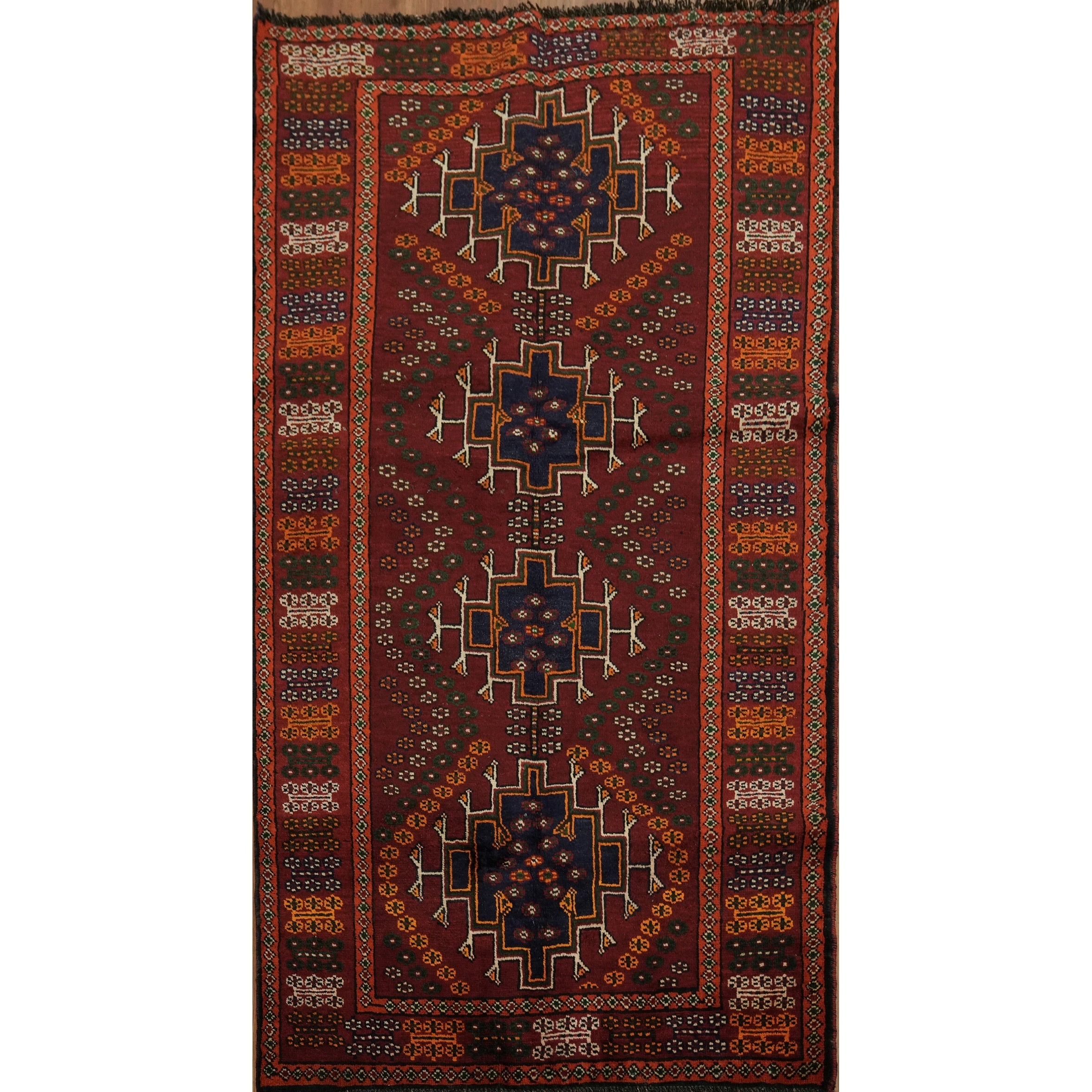 Hand Knotted Oriental 100 Wool Carpet Traditional Tribal Red Lori Runner Rug 6 8 X 3 7