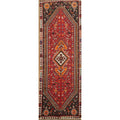 Hand Knotted Oriental 100 Wool Carpet Traditional Tribal Red Qashqai Runner Rug 9 7 X 3 5