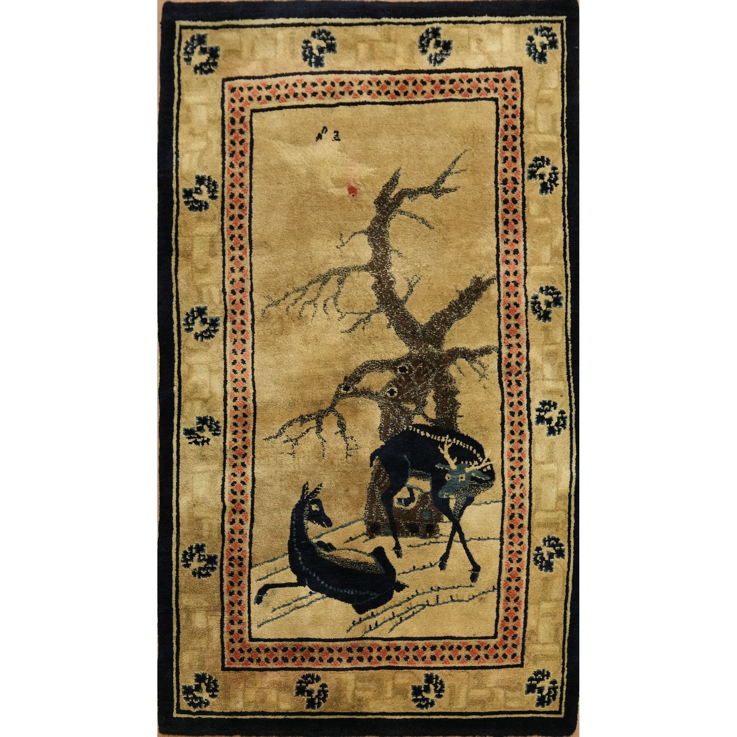 Hand Knotted Oriental 100 Wool Carpet Traditional Yellow Gold Area Rug 5 8 X 3 3