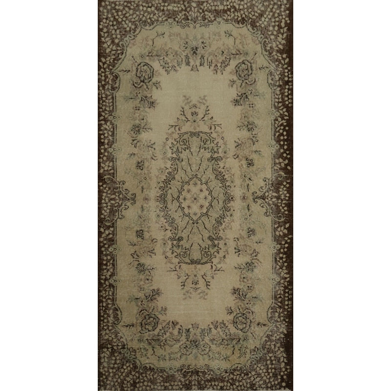 Hand Knotted Oriental 100 Wool Carpet Transitional Floral Beige Ivories Anatolian Area Rug 7 0 X 3 11