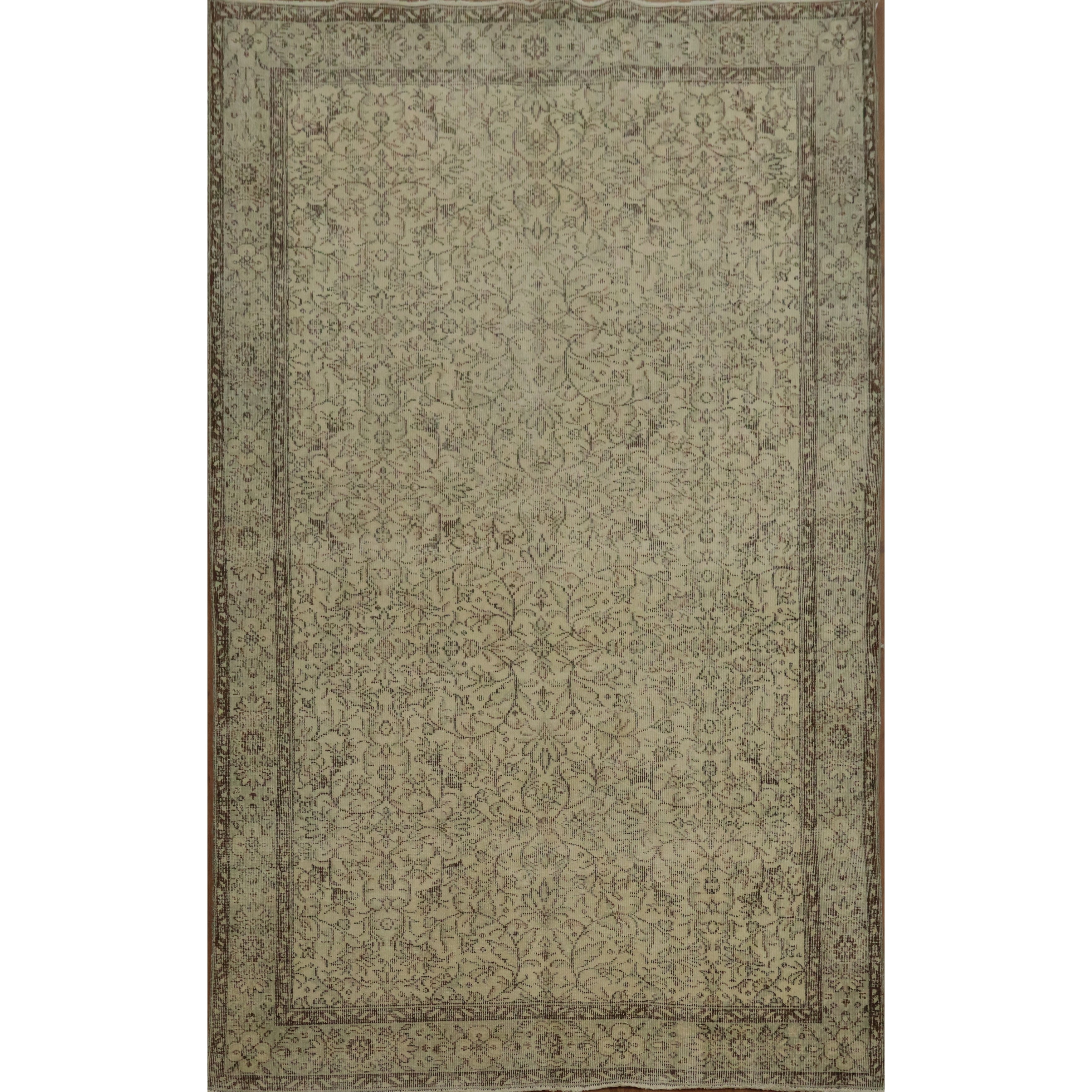 Hand Knotted Oriental 100 Wool Carpet Transitional Floral Beige Ivories Anatolian Area Rug 9 2 X 5 8