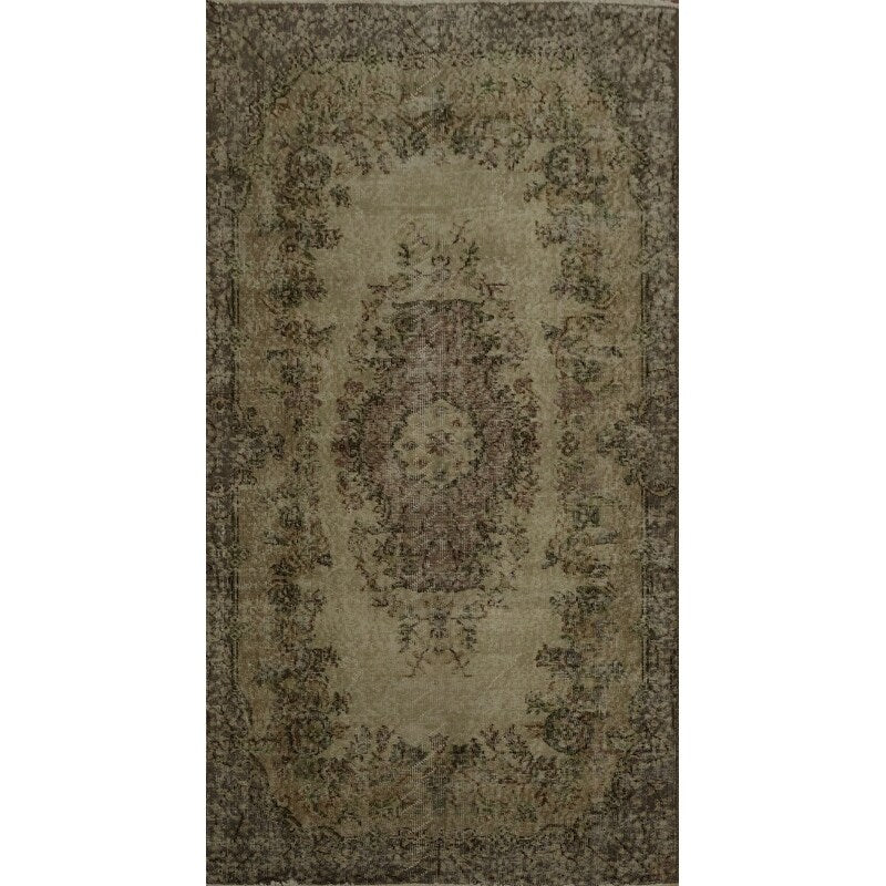 Hand Knotted Oriental 100 Wool Carpet Transitional Floral Beige Ivories Anatolian Area Rug 6 11 X 3 9