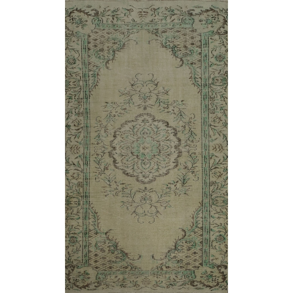 Hand Knotted Oriental 100 Wool Carpet Transitional Floral Beige Ivories Anatolian Area Rug 8 10 X 5 6